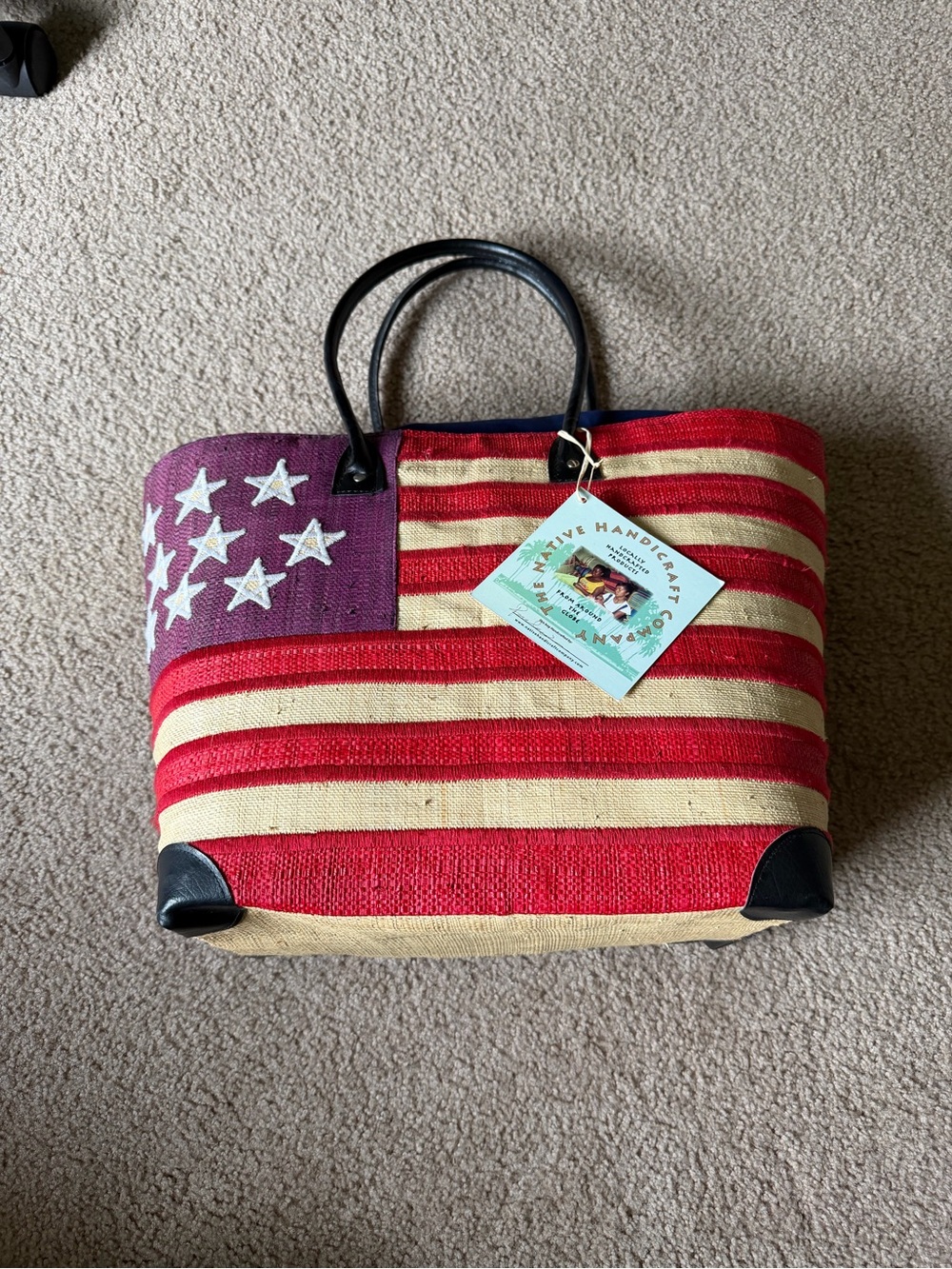 NWT Madagascar Craft Co Women’s FLAG tote